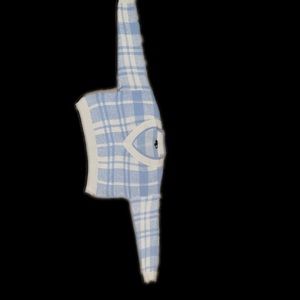 Fashion Nova Long sleeve cropped sweater. Blue and gray. Size  Large